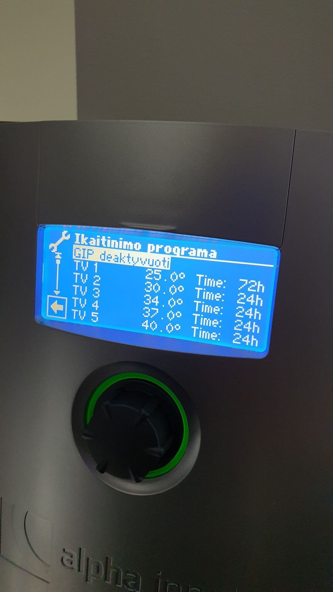 Šilumos siurblio valdiklis